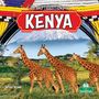 Text: "Life and Traditions in Kenya". Drei Giraffen vor Mount Kilimanjaro; bunte Perlen im Hintergrund.