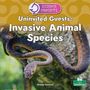 Text: "Uninvited Guests: Invasive Animal Species", "Science Concepts", "Sheila Yazdani".  
Logo: Schlange auf Ast.