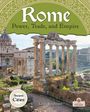 "Rome: Power, Trade, and Empire." Antike Ruinen vor einem grünen Himmel. "Ancient Cities" und "Linda Barghoorn."