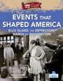 "Events That Shaped America: Ellis Island, the Depression, March on Washington." Logo oben und Bildcollage mit Menschen.