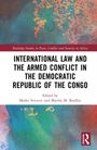 Text: "International Law and the Armed Conflict in the Democratic Republic of the Congo." Bunte abstrakte Illustration im Hintergrund.