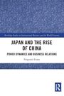 Buchtitel „Japan and the Rise of China: Power Dynamics and Business Relations“ von Ferguson Evans, blaues Muster.