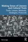 "Making Sense of Literary and Cultural Texts" steht über einer Collage aus Buchstaben und Symbolen. Autor: Barry Laga.
