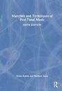 "Materials and Techniques of Post-Tonal Music, SIXTH EDITION, Stefan Kostka and Matthew Santa." Blauer Hintergrund mit Linien.