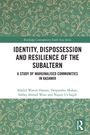 "Identity, Dispossession and Resilience of the Subaltern" steht groß, mit floralem Muster auf grünem Hintergrund.