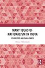 "Many Ideas of Nationalism in India: Priorities and Challenges" von Bidyut Chakrabarty. Rote Dreiecke als Hintergrund.