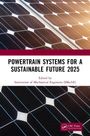 Text: "Powertrain Systems for a Sustainable Future 2025. Edited by Institution of Mechanical Engineers (IMechE)." Hintergrund: Solarpanels.