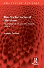 Oben steht "Routledge Revivals". Text: "The Doctor Looks at Literature", "Psychological Studies of Life and Letters", "Joseph Collins". Im Hintergrund rote strukturelle Muster.