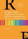 Text: "Margaret Meek, English in Education and the Language Arts". Bunte Streifen unten, großes "R".