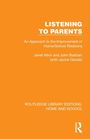 "LISTENING TO PARENTS. An Approach to the Improvement of Home/School Relations. Janet Atkin und John Bastiani. Orange Hintergrund."