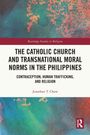 Routledge-Studie zum Einfluss der katholischen Kirche auf moralische Normen in den Philippinen. Bunter, abstrakter Hintergrund.