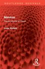 "Mantras: Sacred Words of Power, John Blofeld." Rote Struktur wie Schuppen, Logo mit Silhouette und Kreisaufdruck.