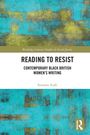 "Reading to Resist: Contemporary Black British Women's Writing" von Suzanne Scafe. Abstrakte, künstlerische Grafik in Blau.