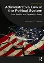 "Administrative Law in the Political System"; zersplitterte US-Flagge hinter einer zerbrochenen Glasscheibe.