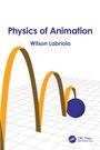 „Physics of Animation“ von Wilson Labriola. Gitterhintergrund mit einer springenden Kugel und farbigen Kurven.
