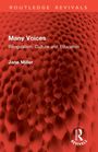 Oben steht „Routledge Revivals“. Unten „Many Voices: Bilingualism, Culture and Education“ von Jane Miller. Rote Textur.