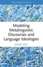 „Modeling Metalinguistic Discourses and Language Ideologies“ von Adnan Ajšić. Bunte Streifen auf blauem Hintergrund.
