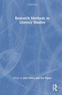 "Research Methods in Literacy Studies", herausgegeben von Julia Gillen und Uta Papen; blauer Hintergrund mit weißen Linien.