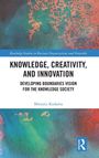 "Knowledge, Creativity, and Innovation" von Mitsuru Kodama. Bunte abstrakte Muster und Routledge-Logo unten rechts.