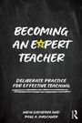 "Becoming an Expert Teacher" in weißer Schrift, gelber Stern als „A“ in Expert. Schwarzer Hintergrund, Names darunter.