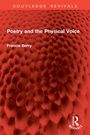 "Poetry and the Physical Voice" von Francis Berry. Oben "ROUTLEDGE REVIVALS". Roter Hintergrund mit blasenartiger Struktur.