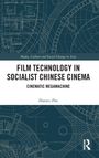 "FILM TECHNOLOGY IN SOCIALIST CHINESE CINEMA: CINEMATIC MEGAMACHINE" von Zhaoyu Zhu. Blaues Design mit technischen Zeichnungen.