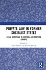 "PRIVATE LAW IN FORMER SOCIALIST STATES: LEGAL SURVIVALS IN CENTRAL AND EASTERN EUROPE. Edited by Rafał Mańko und Piotr Eckhardt." Blaues Musterhintergrund.