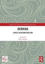 "Angelaki: New Work in the Theoretical Humanities. DERRIDA. ETHICS IN DECONSTRUCTION. Edited by Barry Stocker." Das Cover hat ein abstraktes, wirbelndes Muster.