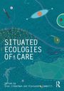 Text: "Situated Ecologies of Care. Edited by Oren Lieberman and Alessandro Zambelli." Illustration mit Planeten und Landschaft.