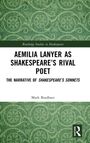 "Aemilia Lanyer as Shakespeare's Rival Poet" in Schwarz. Grüner Hintergrund mit einem Muster. Unten rechts Logo.