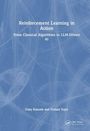 Text: "Reinforcement Learning in Action: From Classical Algorithms to LLM-Driven AI. Uday Kamath and Vedant Vajre." Blaue Hintergrundgrafik.