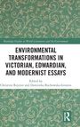 "Environmental Transformations in Victorian, Edwardian and Modernist Essays" steht auf grünem Hintergrund mit floralen Mustern.