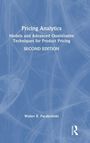 "Pricing Analytics: Models and Advanced Quantitative Techniques for Product Pricing, SECOND EDITION, Walter R. Paczkowski" auf blauem Hintergrund.