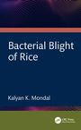 "Bacterial Blight of Rice" von Kalyan K. Mondal. Dunkelblauer Hintergrund mit abstraktem Design unten. CRC Press-Logo.