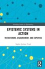 Titel: "Epistemic Systems in Action: Testosterone, Disagreement, and Expertise". Autor: Sophie Juliane Veigl. Abstrakte Grafik.