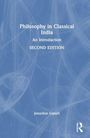 "Philosophy in Classical India: An Introduction, SECOND EDITION, Jonardon Ganeri." Hellblauer Hintergrund mit weißem Text.