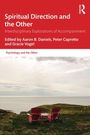 Oben steht „Spiritual Direction and the Other“. Zwei rote Stühle und ein Tisch in einer grasbewachsenen Landschaft.