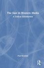 "The East in Western Media: A Critical Introduction" von Paul Bowman. Blauer Hintergrund mit weißen abstrakten Linien.