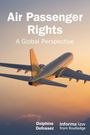 "Air Passenger Rights: A Global Perspective". Darunter ein fliegendes Flugzeug, Sonnenuntergang im Hintergrund.