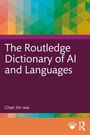 "The Routledge Dictionary of AI and Languages" von Chan Sin-wai. Bunte geometrische Muster oben, Logo und Verlagsname unten.