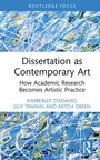 "Dissertation as Contemporary Art: How Academic Research Becomes Artistic Practice." Künstlerische abstrakte Darstellung.
