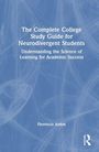 Text: "The Complete College Study Guide for Neurodivergent Students" von Florencia Ardon. Hintergrund in Blau mit abstrakten Linien.