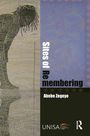 „Sites of Re-membering“ und „Abebe Zegeye“. Ein gebückter Mensch mit Dreads, Texturen im Hintergrund, Logos unten.