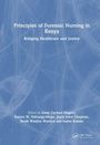 "Principles of Forensic Nursing in Kenya: Bridging Healthcare and Justice", blaues abstraktes Hintergrundmuster.