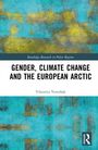 Buchtitel: "Gender, Climate Change and the European Arctic", Autorin: Viktoriia Verezhak. Abstrakte blaue und gelbe Malerei.