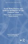 "Social Work Practice and Artificial Intelligence for the Common Good" steht zentral auf einem blauen Hintergrund.