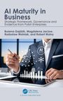 "AI Maturity in Business" von Bożena Gajdzik et al. zeigt eine Illustration mit Grafiken und Netzwerken in einem Büro.