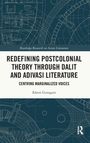 Titel: "Redefining Postcolonial Theory through Dalit and Adivasi Literature". Autor: Khem Guragain. Blaue technische Zeichnung.