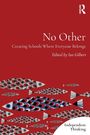 "No Other. Creating Schools Where Everyone Belongs. Edited by Ian Gilbert." Illustration von stilisierten Fischen auf Rot.