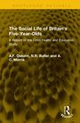 "The Social Life of Britain's Five-Year-Olds" von A.F. Osborn und anderen. Brauner abstrakter Hintergrund.